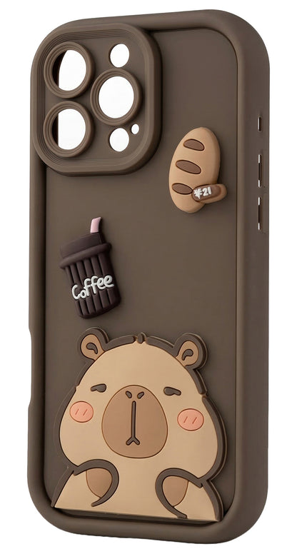 Case for Samsung Galaxy S25 Ultra S938, OEM, Ultra Trendy 3D Capybara, Brown