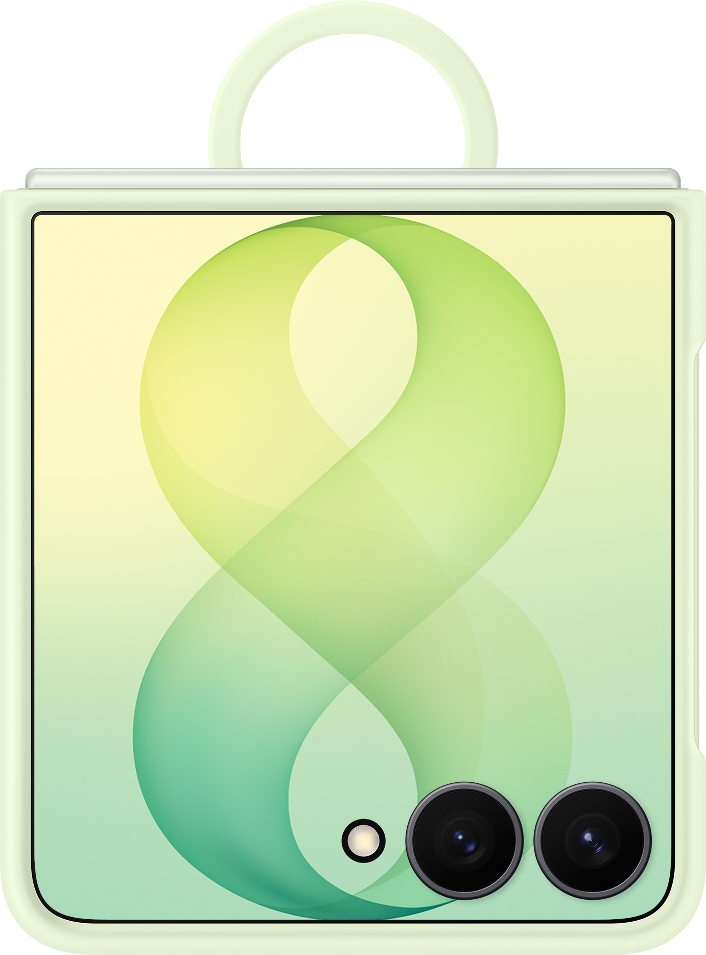 Case for Samsung Galaxy Z Flip8 F776, Silicone Ring Magnet, Green EF-EF776CGEGWW