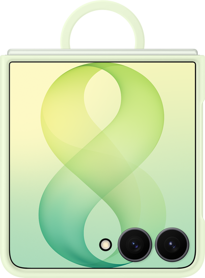 Case for Samsung Galaxy Z Flip8 F776, Silicone Ring Magnet, Green EF-EF776CGEGWW