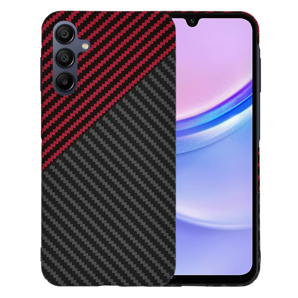 Case for Samsung Galaxy A15 5G A156 / A15 A155, Techsuit, Carbonite FiberShell, Black Red