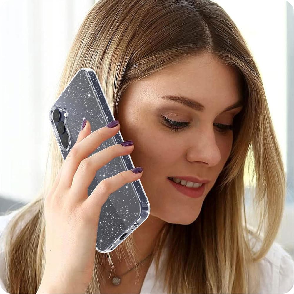 Case for Samsung Galaxy A15 5G A156 / A15 A155, Techsuit, SparkleSkin, Transparent
