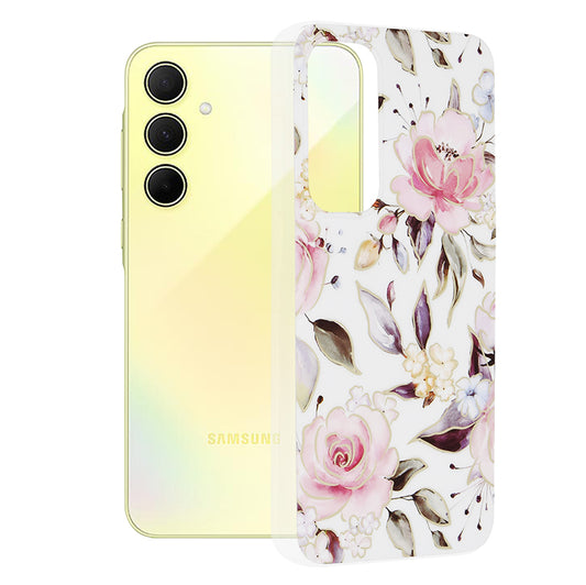 Case for Samsung Galaxy A35 5G A356, Techsuit, Marble, White