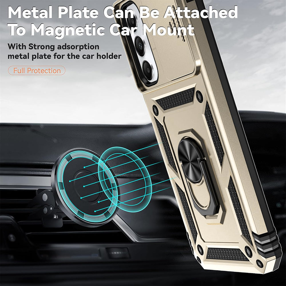 Case for Samsung Galaxy A36 A366, Techsuit, CamShield, Gold