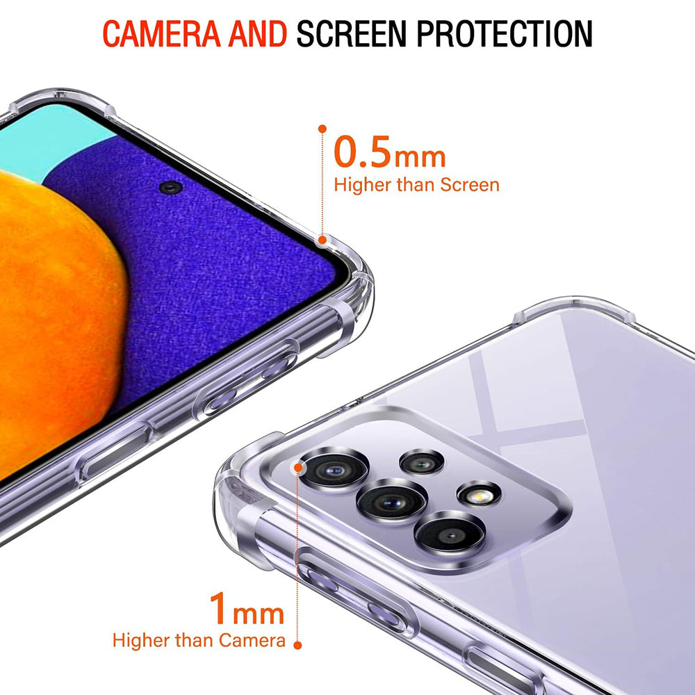 Case for Samsung Galaxy A52s 5G A528 / A52 5G A526 / A52 A525, Techsuit, Shockproof Clear, Transparent