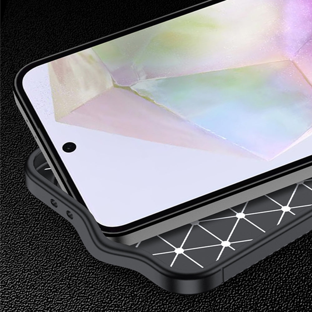 Case for Samsung Galaxy A56 A566, Techsuit, CarbonFiber, Black