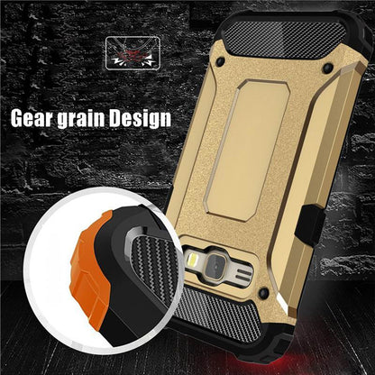 Case for Samsung Galaxy J5 J500, Techsuit, Hybrid Armor, Black