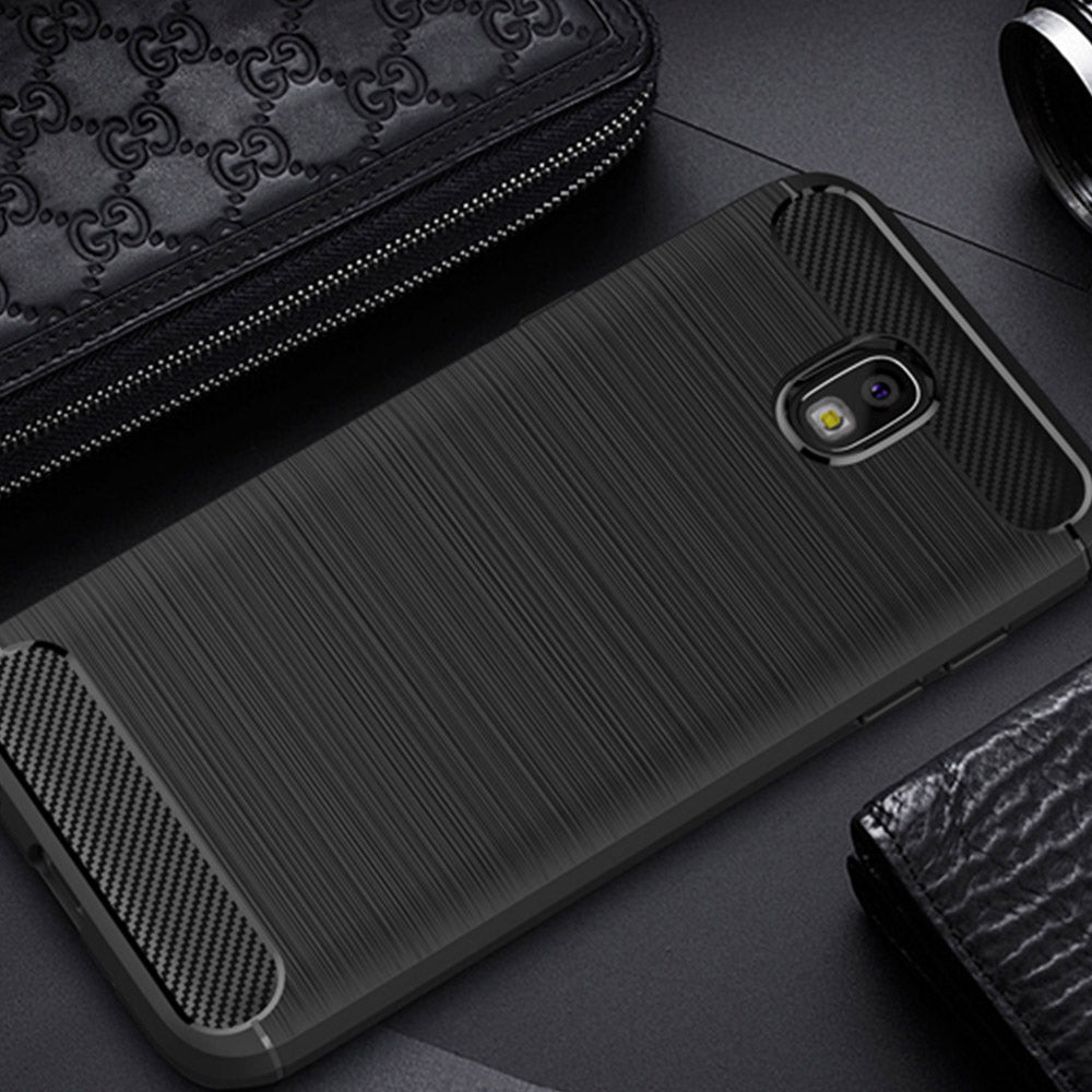 Case for Samsung Galaxy J7 (2017) J730, Techsuit, Carbon, Black