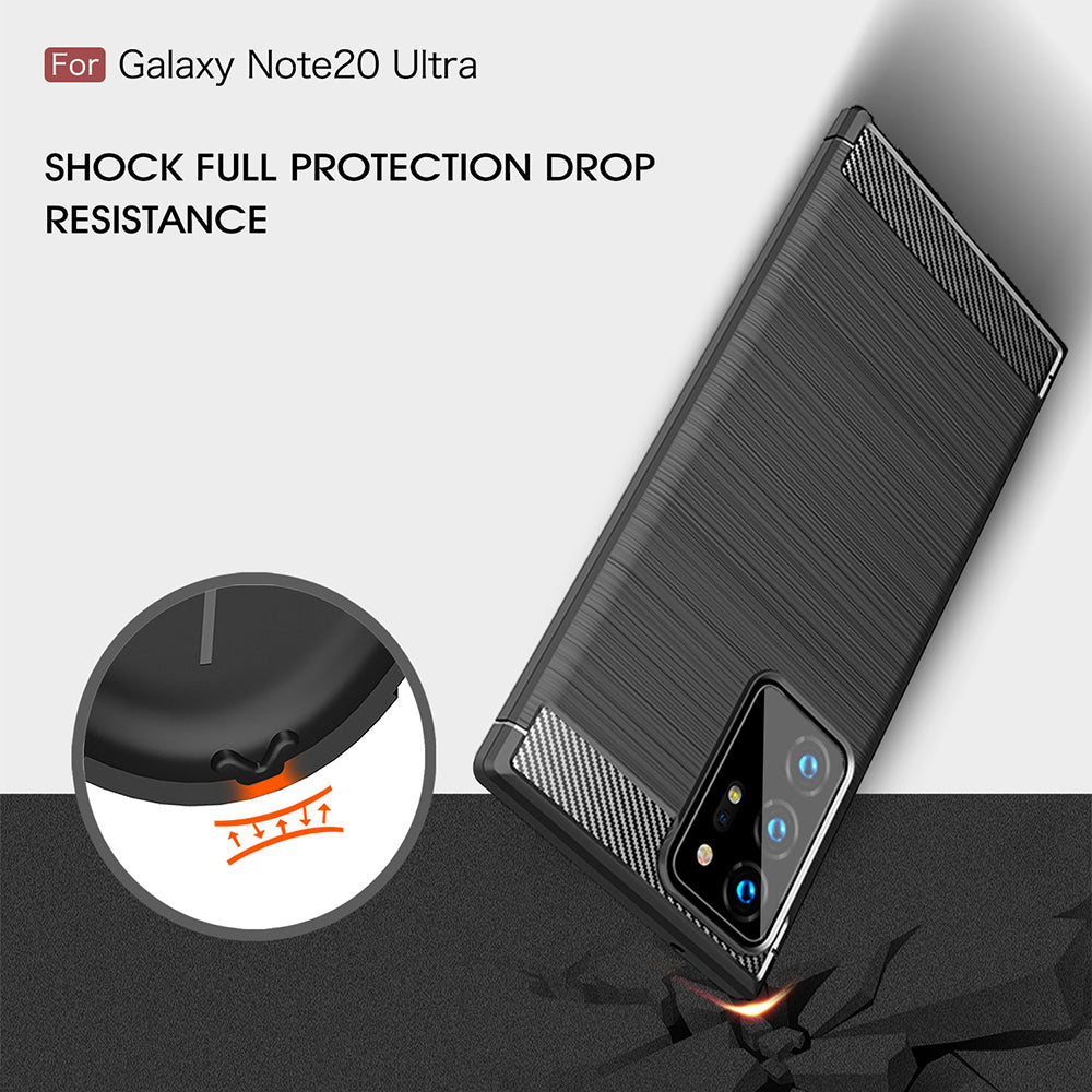 Case for Samsung Galaxy Note 20 Ultra 5G N986 / Note 20 Ultra N985, Techsuit, Carbon, Black