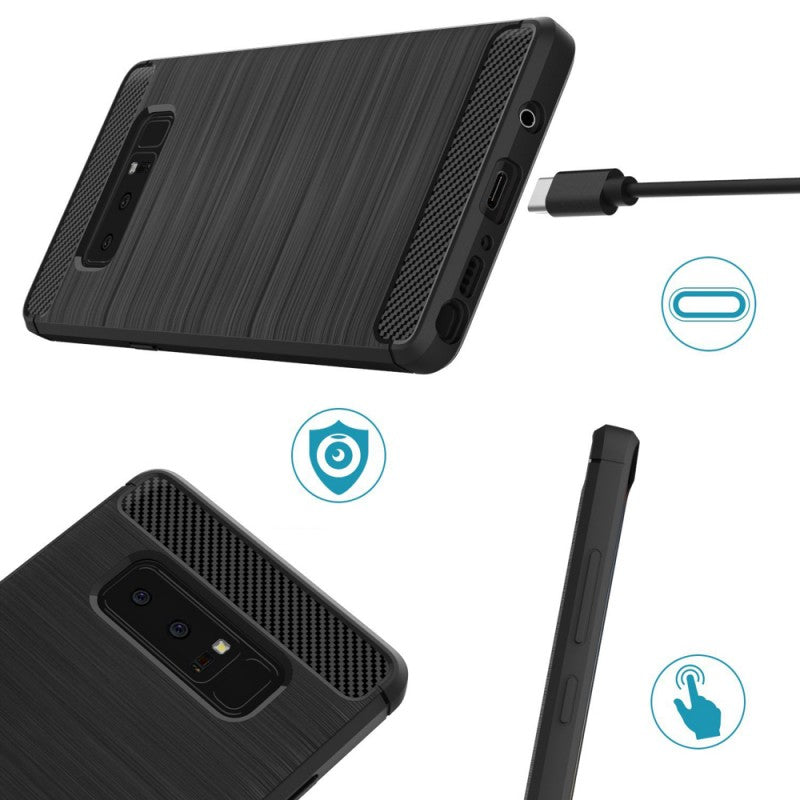 Case for Samsung Galaxy Note 8 N950, Techsuit, Carbon, Black