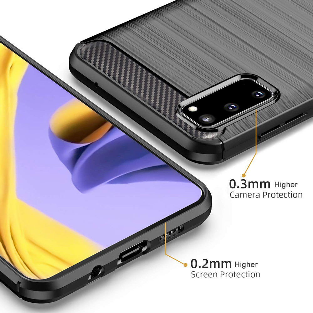 Case for Samsung Galaxy S20 5G G981 / S20 G980, Techsuit, Carbon, Black