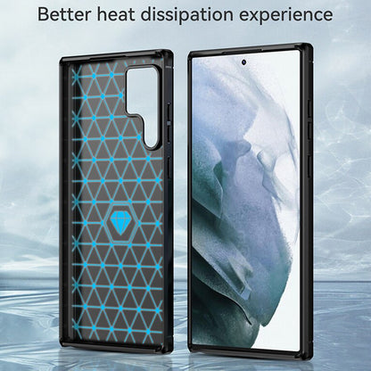 Case for Samsung Galaxy S22 Ultra 5G S908, Techsuit, Carbon, Black