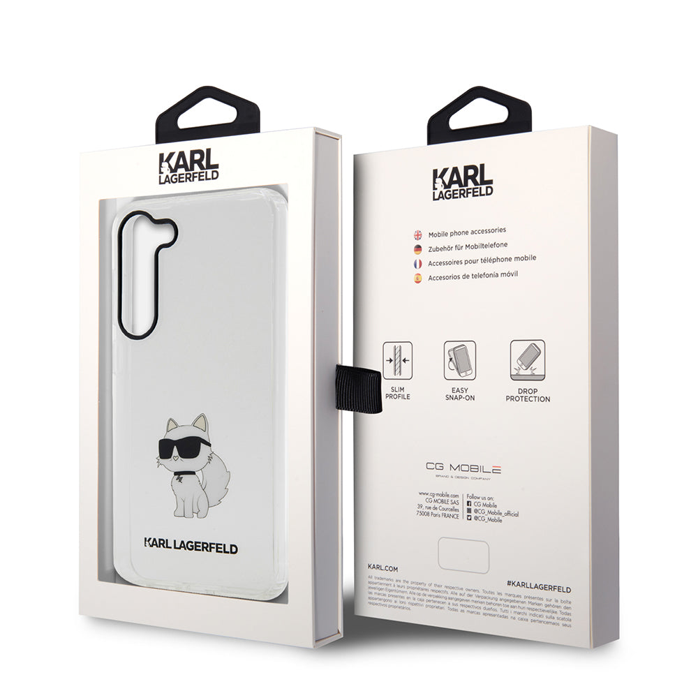 Case for Samsung Galaxy S23+ S916, Karl Lagerfeld, Ikonik Choupette, Transparent