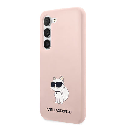 Case for Samsung Galaxy S23+ S916, Karl Lagerfeld, Silicone Choupette, Pink