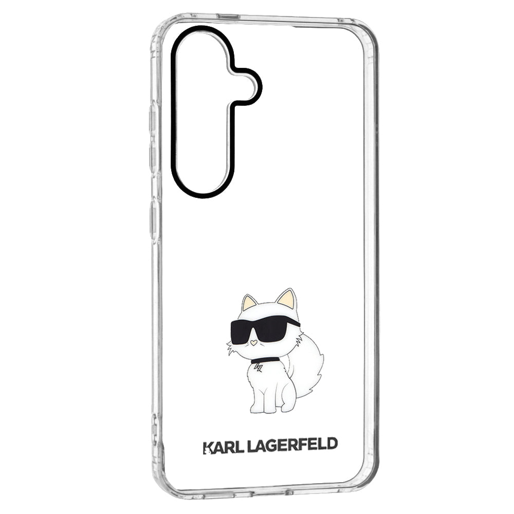 Case for Samsung Galaxy S24 S921, Karl Lagerfeld, IML Luxury Choupette, Transparent