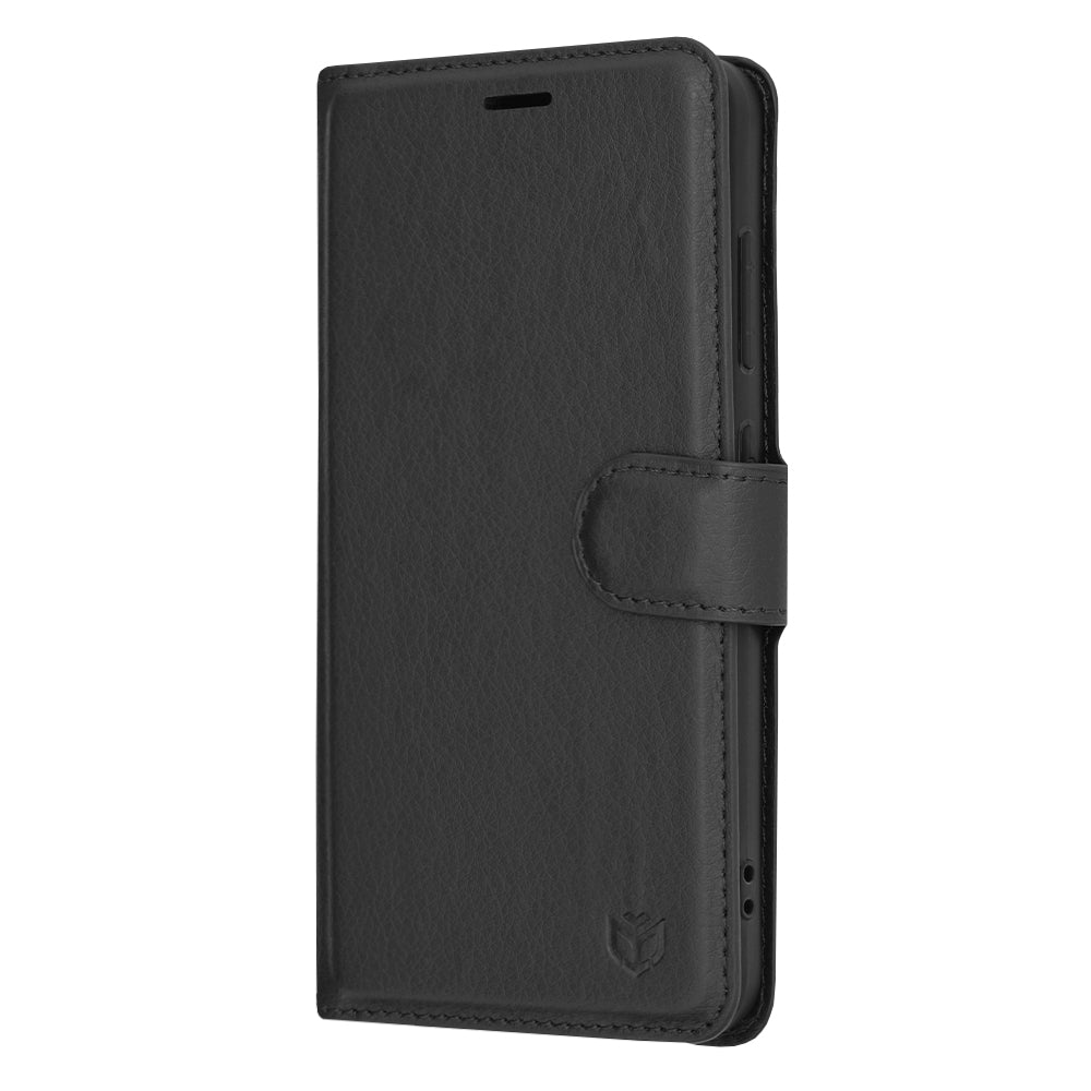 Case for Samsung Galaxy S24 S921, Techsuit, Leather Folio, Black