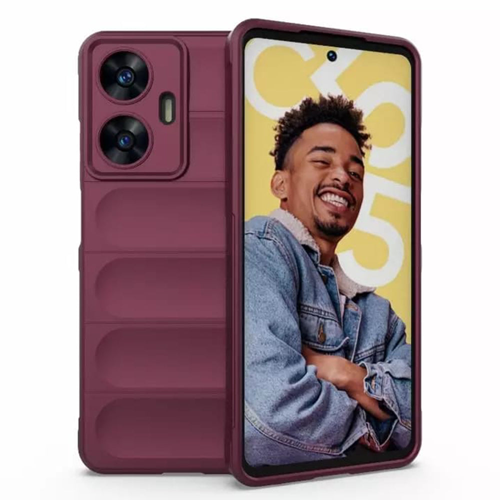 Case for Samsung Galaxy S25 FE, Techsuit, Magic Shield, Burgundy