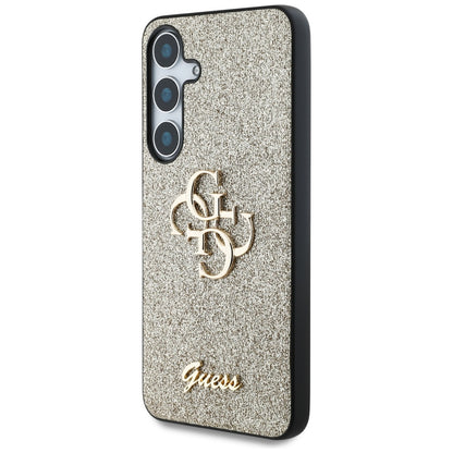 Case for Samsung Galaxy S25+ S936, Guess, Glitter Big 4G Script, Gold