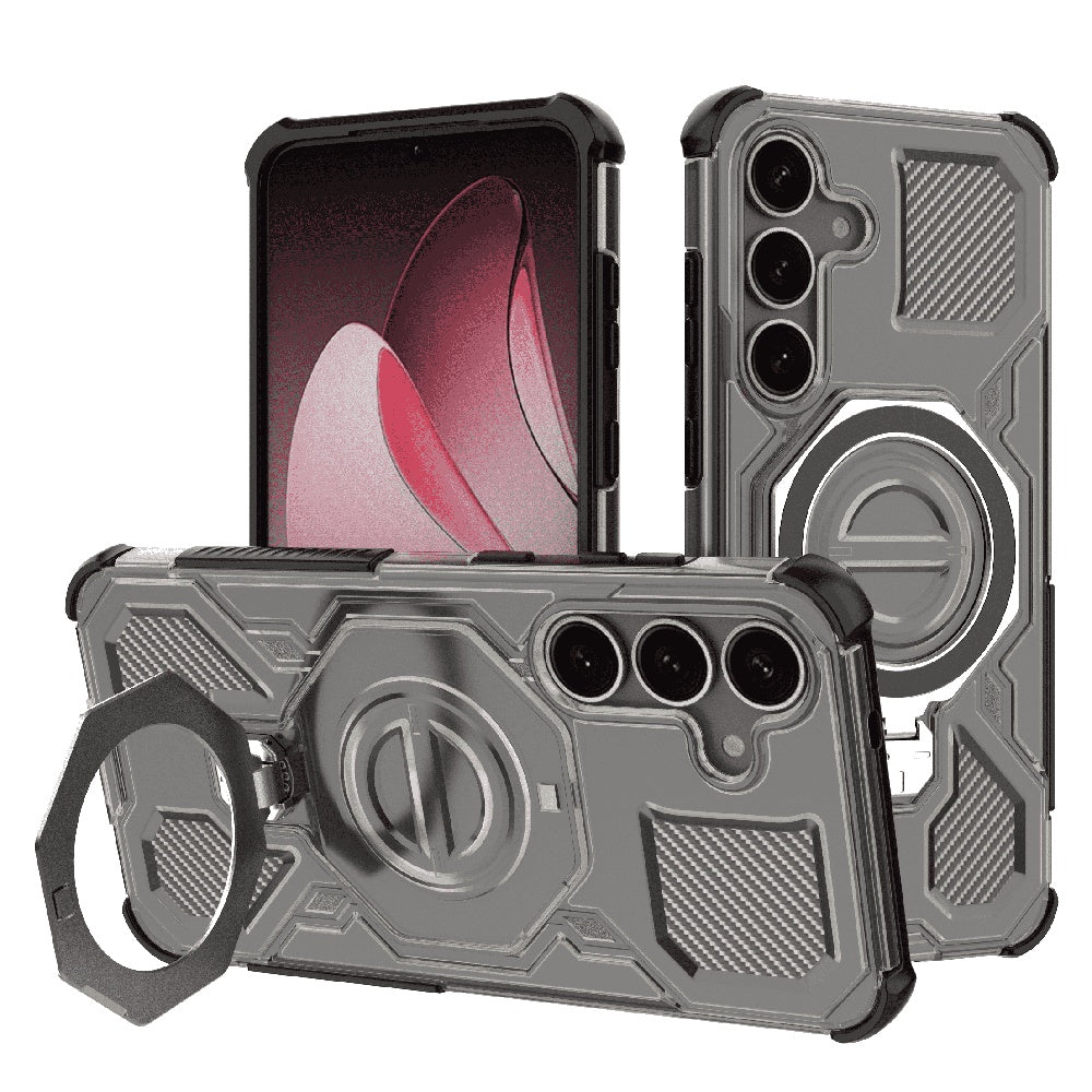 Case for Samsung Galaxy S25+ S936, Techsuit, Carbon Shield Pro, Smoke
