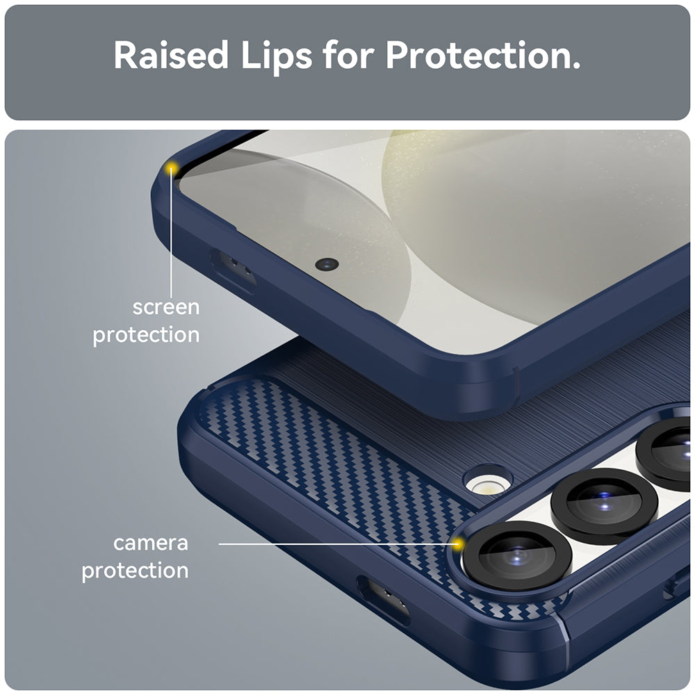 Case for Samsung Galaxy S25 S931, Techsuit, Carbon, Blue