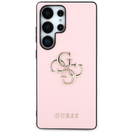 Case for Samsung Galaxy S25 Ultra S938, Guess, 4G Grained Big and Classic Logo, Pink