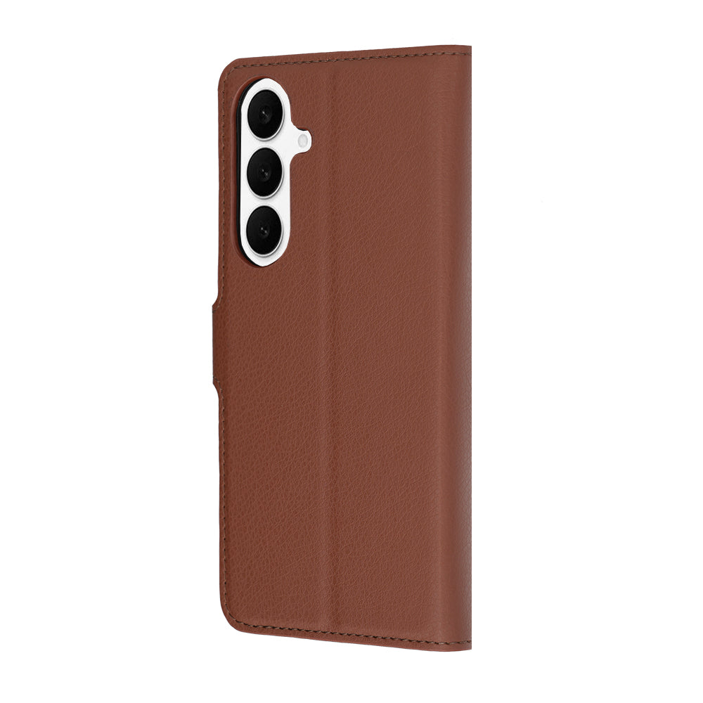 Case for Samsung Galaxy S26 FE / S25 FE, Techsuit, Leather Folio, Brown