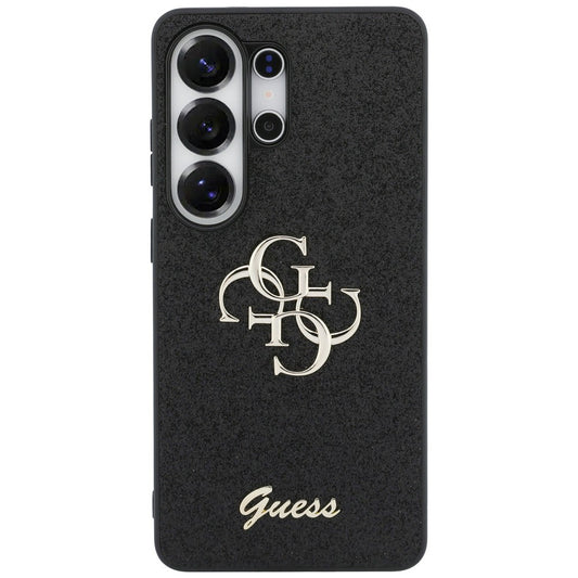 Case for Samsung Galaxy S26 Ultra S948, Guess, Fixed Glitter Big 4G Metal Frame, Black