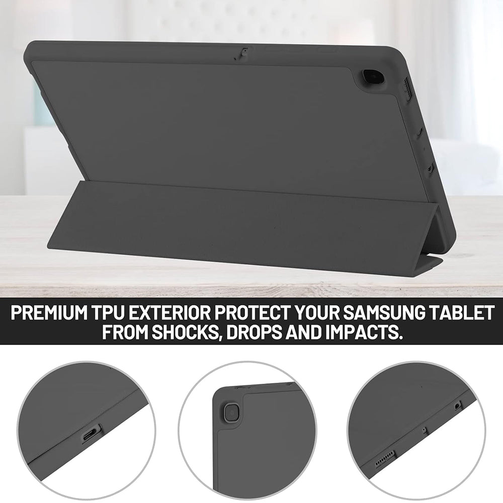 Case for Samsung Galaxy Tab S6 Lite (2024) / Tab S6 Lite (2022) / Tab S6 Lite (2020), Techsuit, Flex Trifold, Black