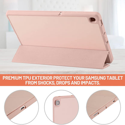 Case for Samsung Galaxy Tab S6 Lite (2024) / Tab S6 Lite (2022) / Tab S6 Lite (2020), Techsuit, Flex Trifold, Pink