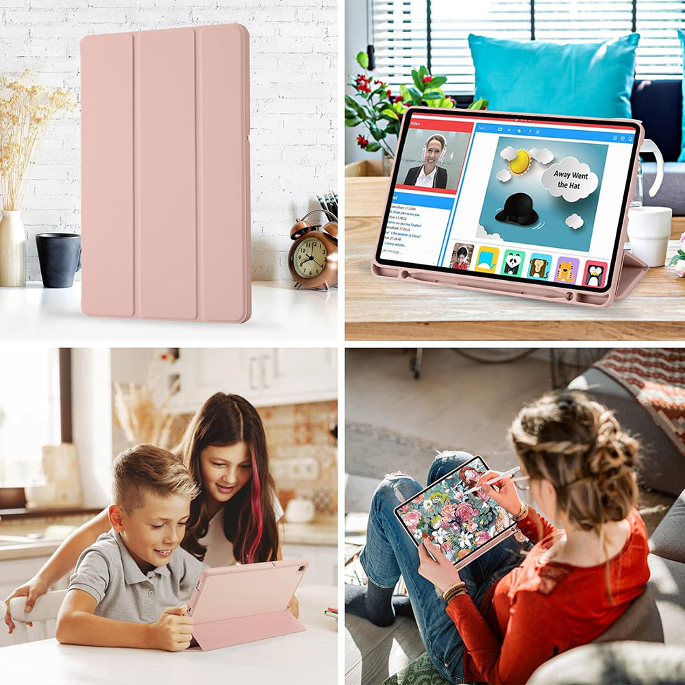 Case for Samsung Galaxy Tab S6 Lite (2024) / Tab S6 Lite (2022) / Tab S6 Lite (2020), Techsuit, Flex Trifold, Pink