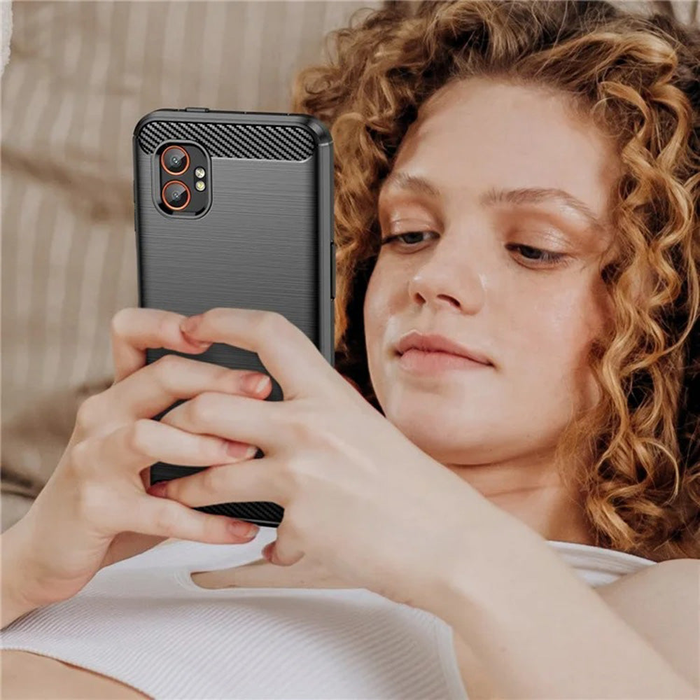 Case for Samsung Galaxy XCover7 Pro, Techsuit, Carbon, Black
