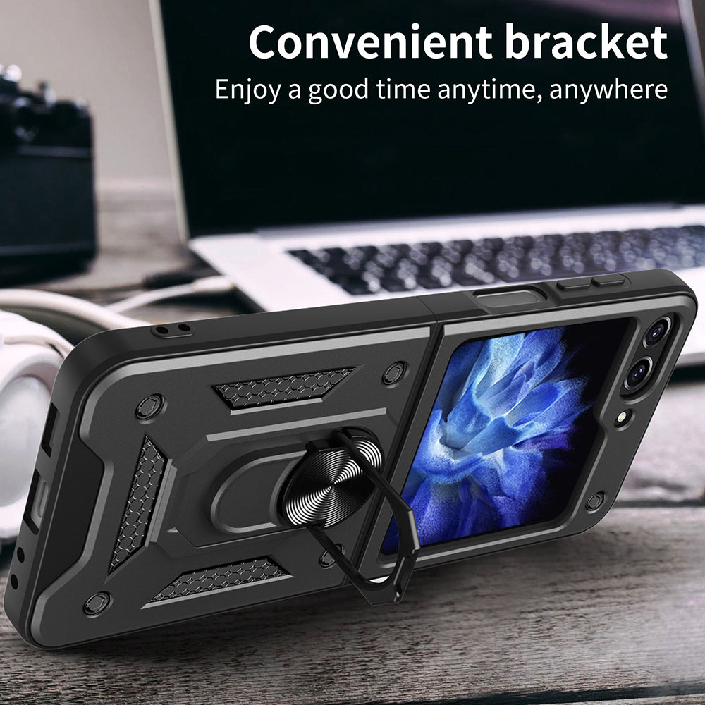 Case for Samsung Galaxy Z Flip5 F731, Techsuit, CamShield, Black