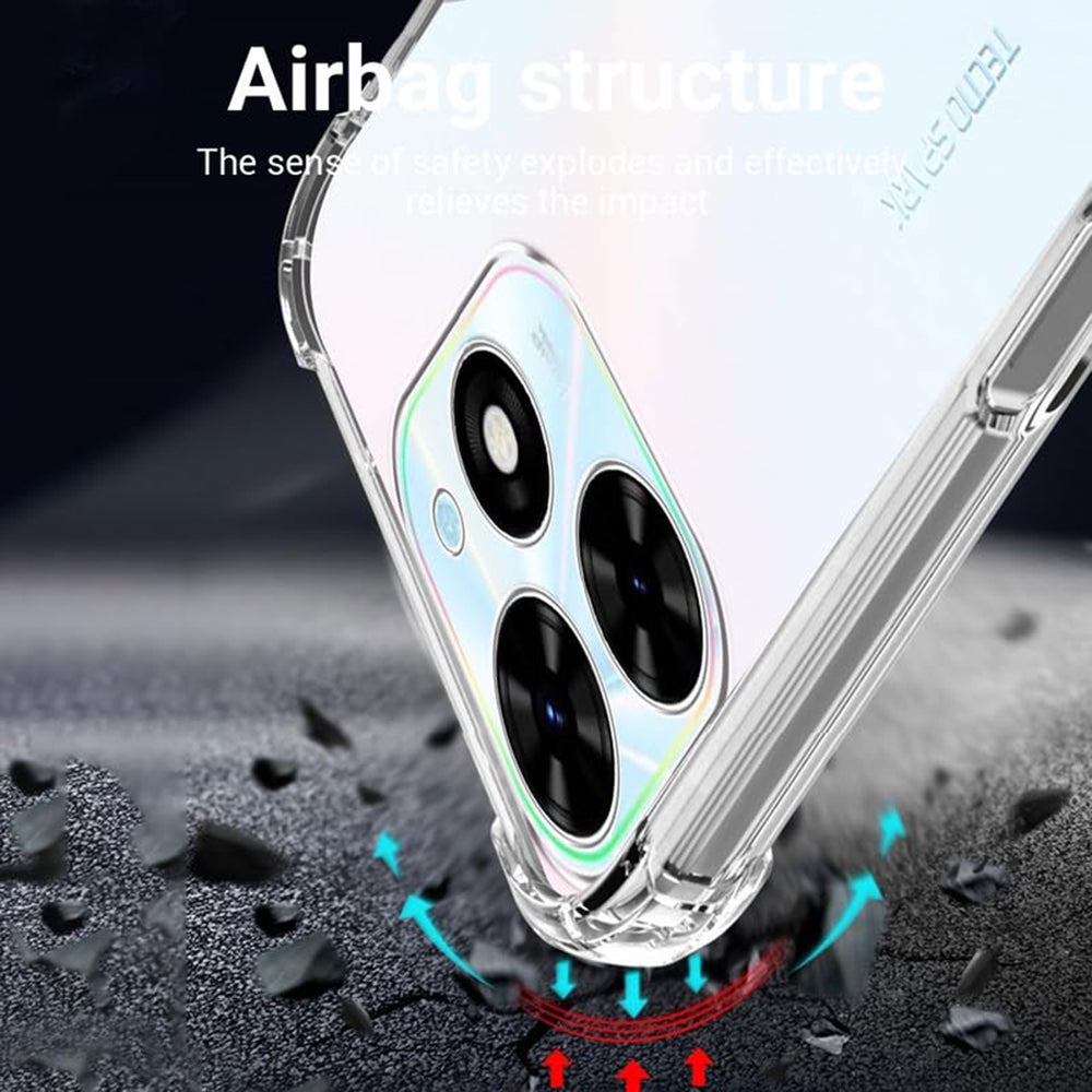 Case for Tecno Spark 20 Pro, Techsuit, Shockproof Clear, Transparent