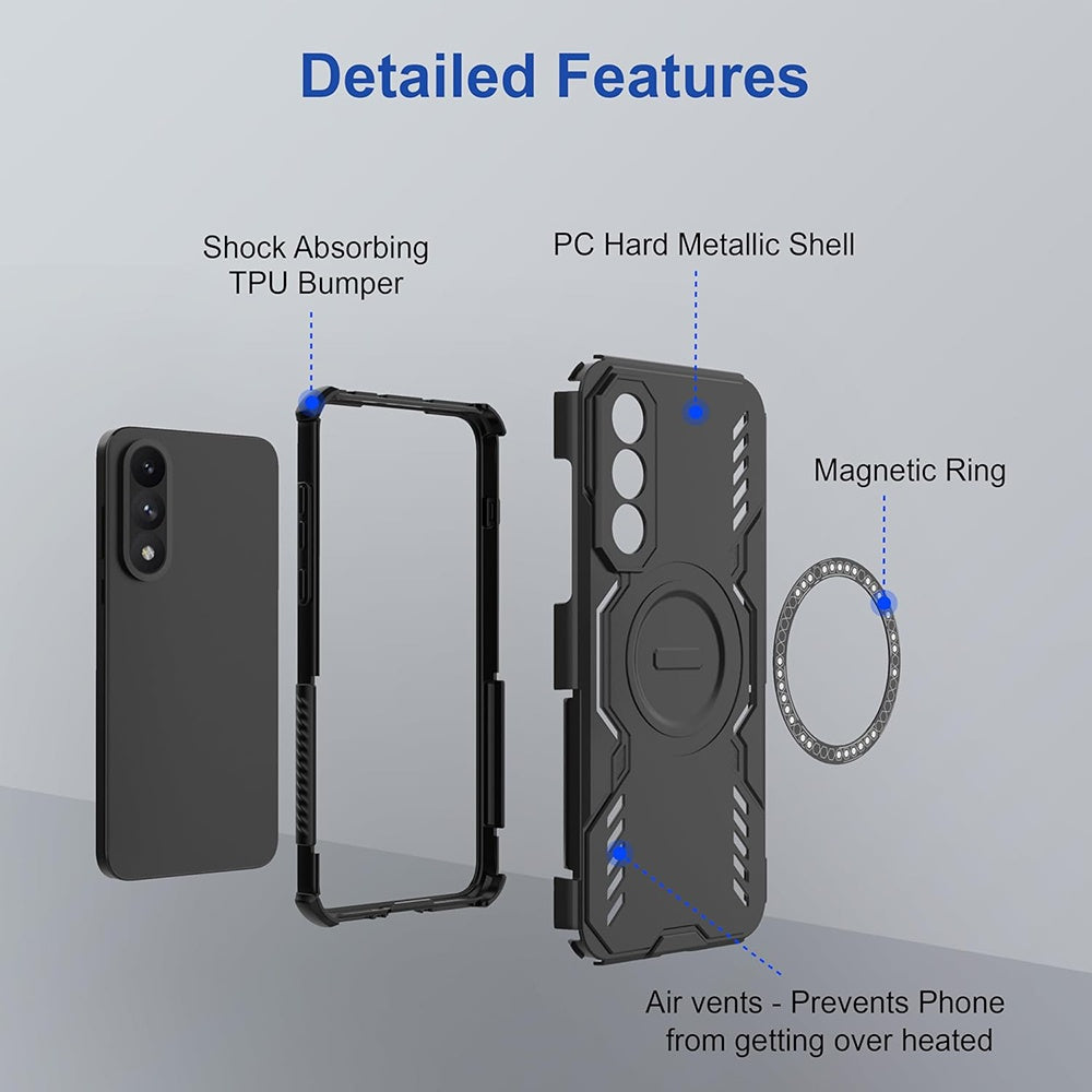 MagSafe Case for Xiaomi 15T, Techsuit, ArmorMag, Black