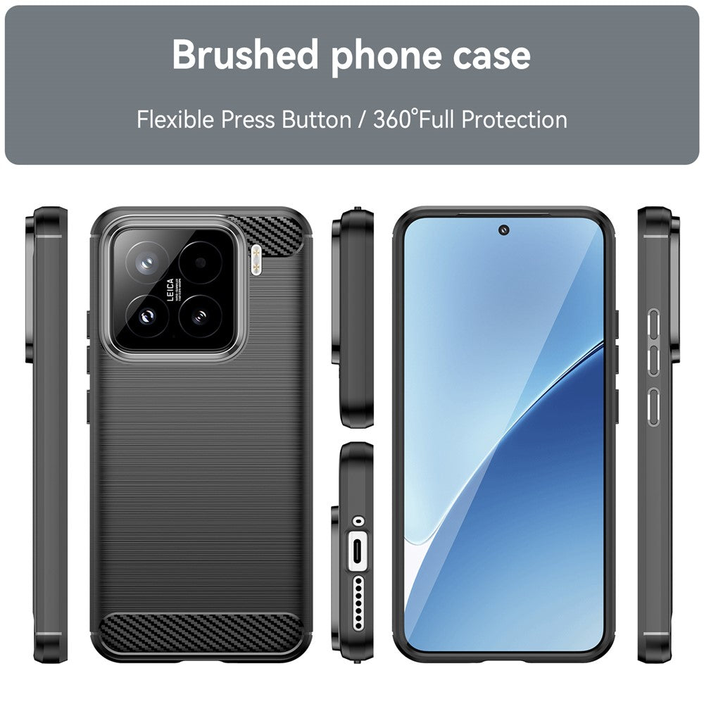Case for Xiaomi 15T, Techsuit, Carbon, Black