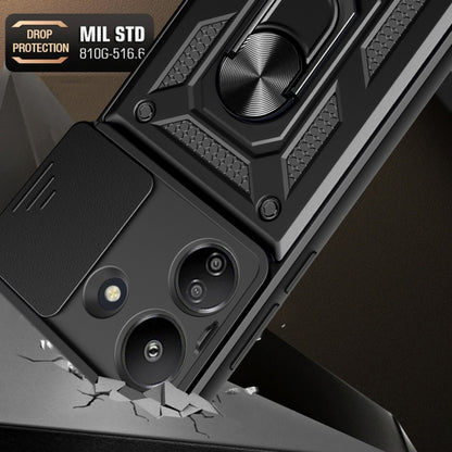 Case for Xiaomi Poco C65 / Redmi 13C, Techsuit, CamShield, Black