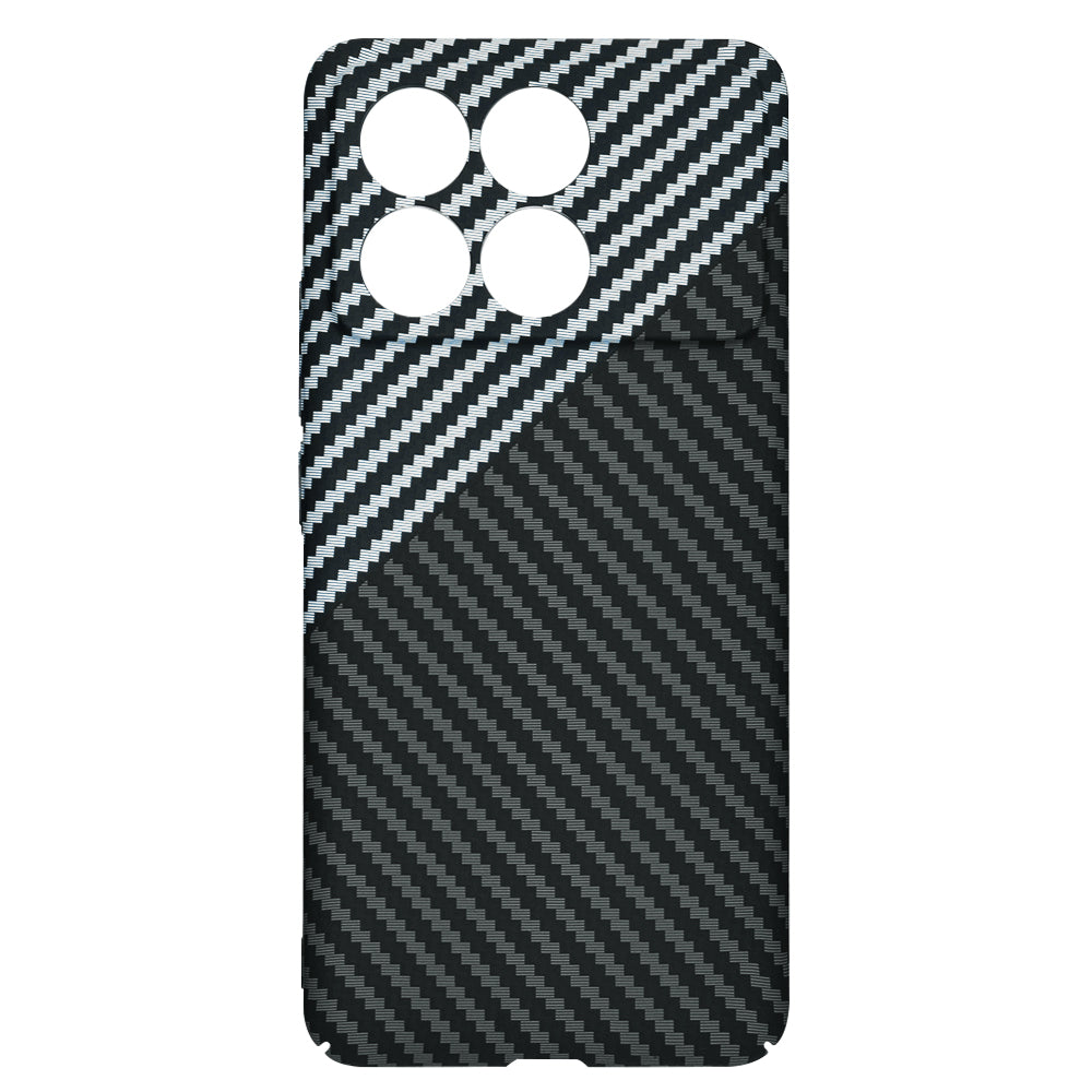 Case for Xiaomi Poco F6 Pro, Techsuit, Carbonite FiberShell, Black Gray
