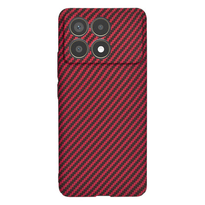 Case for Xiaomi Poco F6 Pro, Techsuit, Carbonite FiberShell, Red
