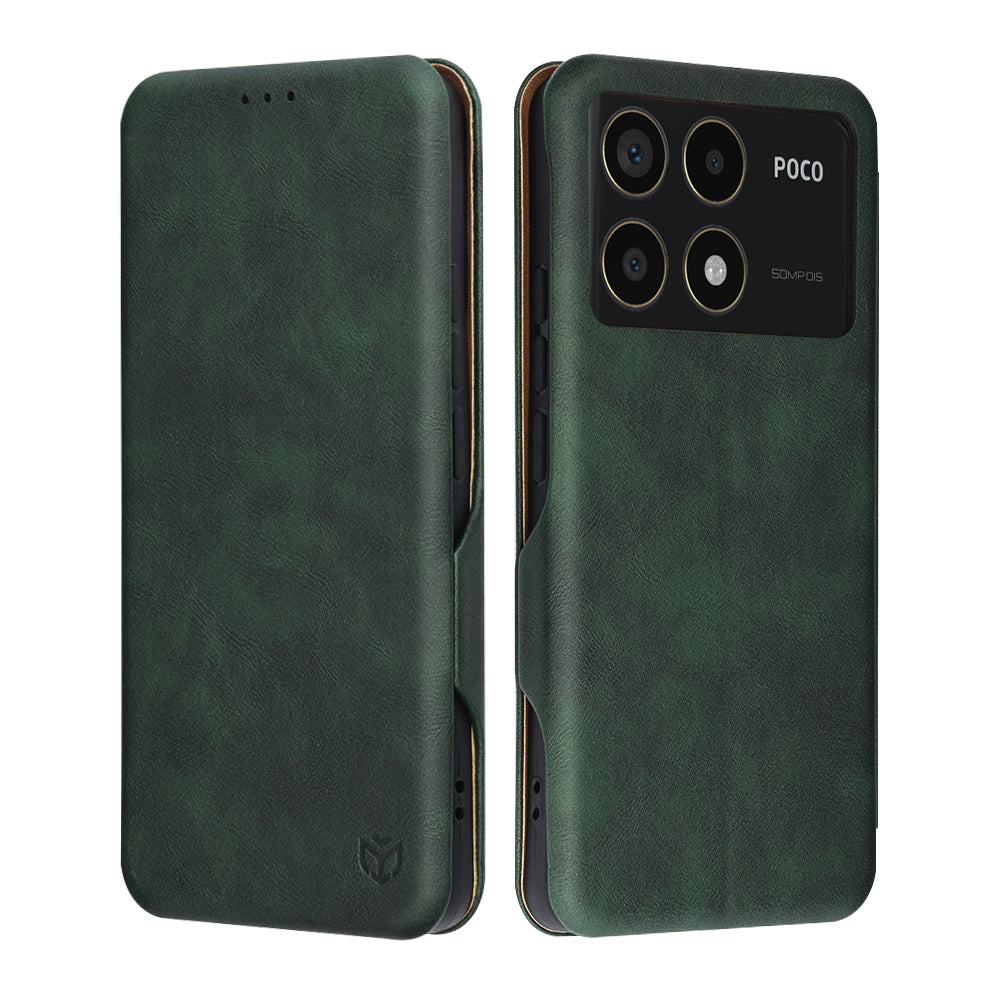Case for Xiaomi Poco F6 Pro, Techsuit, Safe Wallet Plus, Green