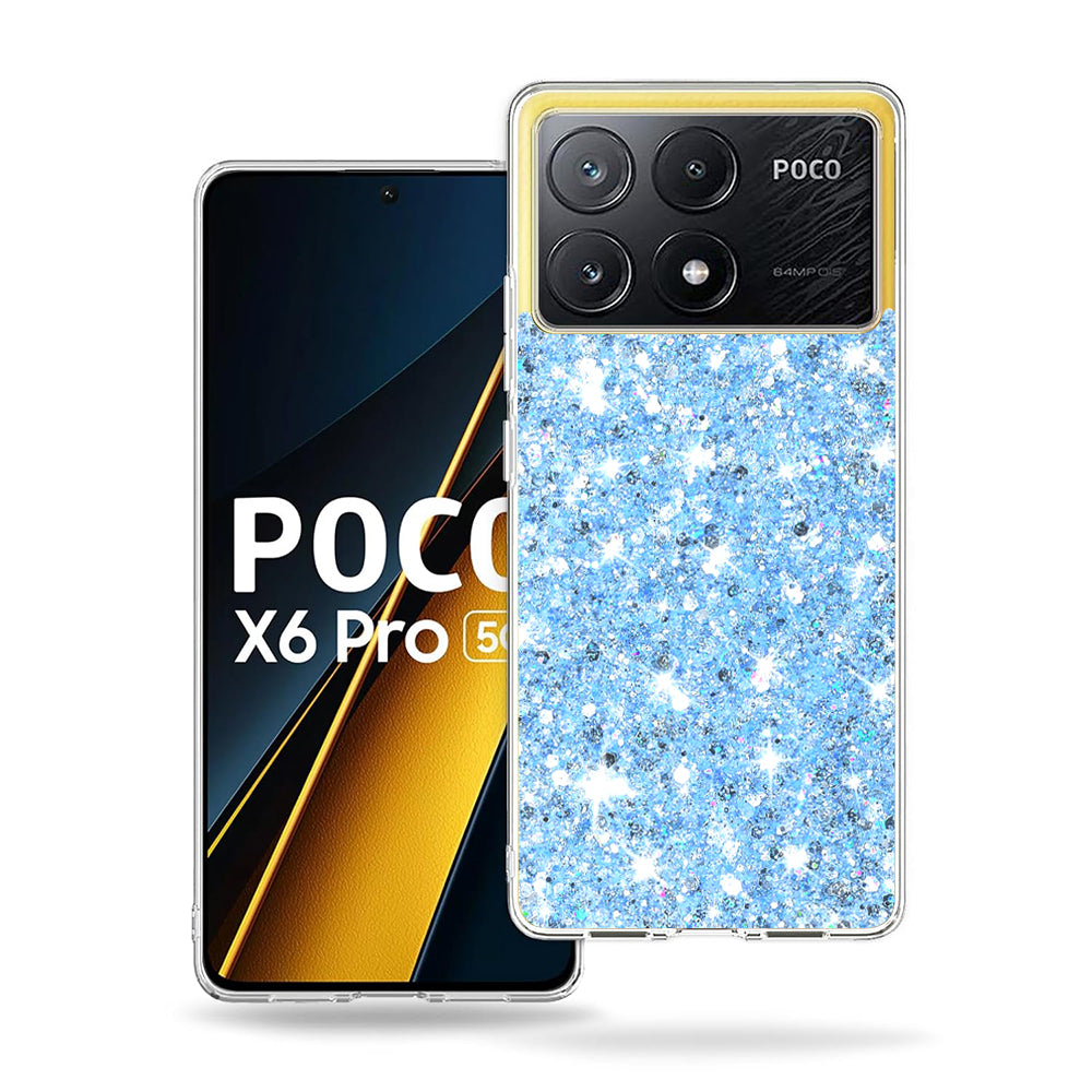 Case for Xiaomi Poco X6 Pro, Techsuit, Sparkly Glitter, Blue