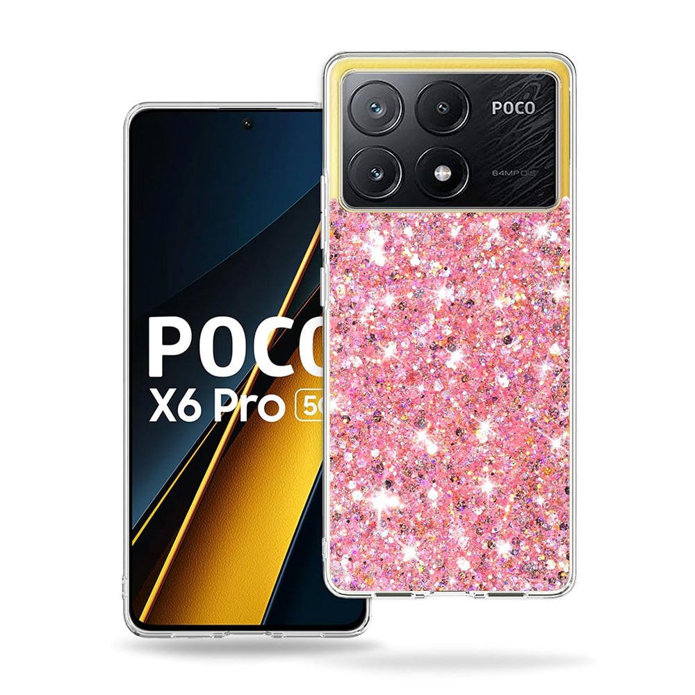Case for Xiaomi Poco X6 Pro, Techsuit, Sparkly Glitter, Pink