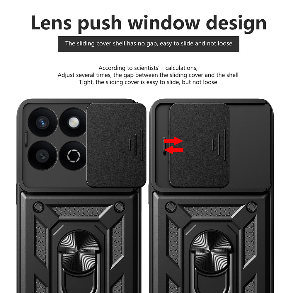 Case for Xiaomi Poco X7 Pro, Techsuit, CamShield, Black