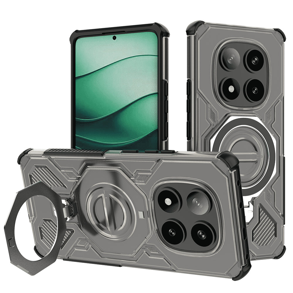 Case for Xiaomi Poco X7 / Redmi Note 14 Pro 5G, Techsuit, Carbon Shield Pro, Smoke