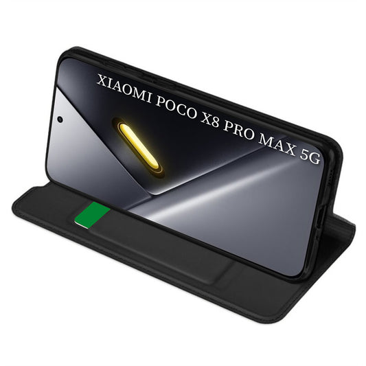 Case for Xiaomi Poco X8 Pro Max, Techsuit, Magskin Book, Black