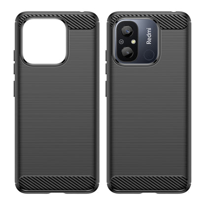 Case for Xiaomi Redmi 12C, Techsuit, Carbon, Black