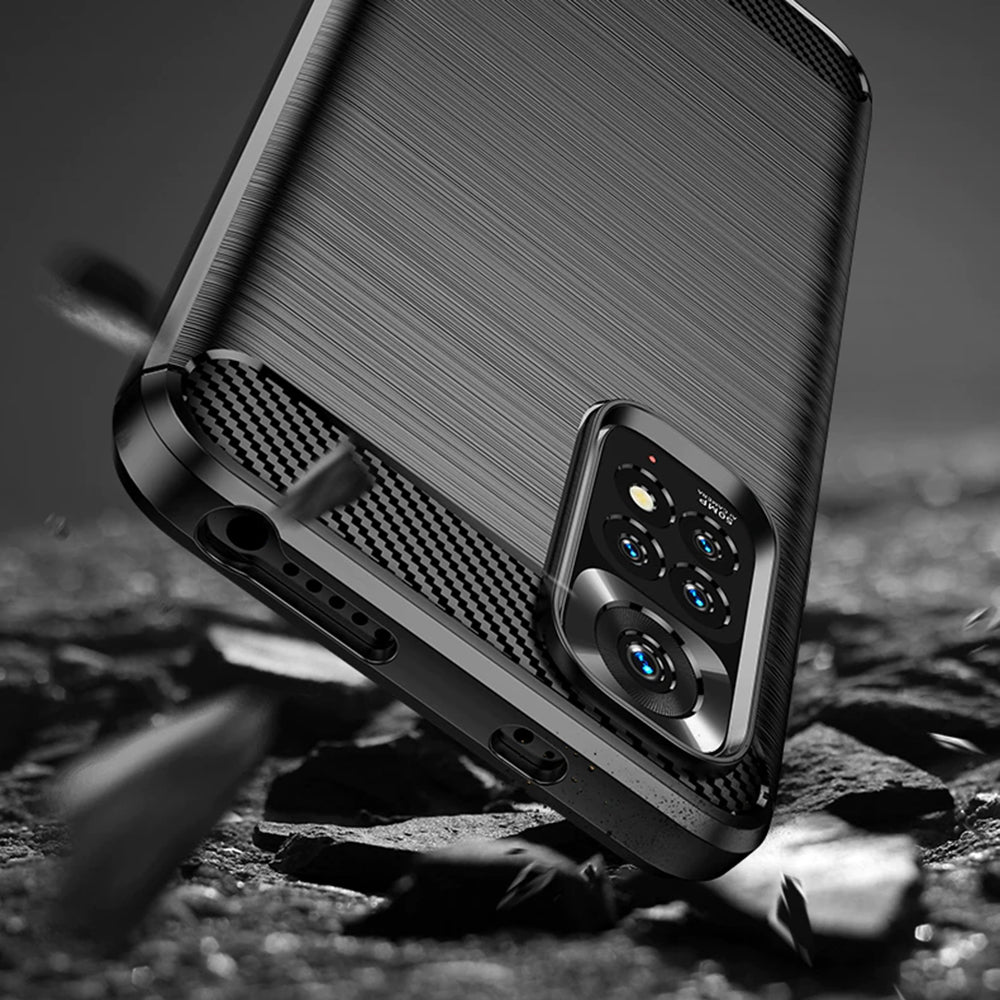 Case for Xiaomi Redmi Note 11S / Note 11, Techsuit, Carbon, Black