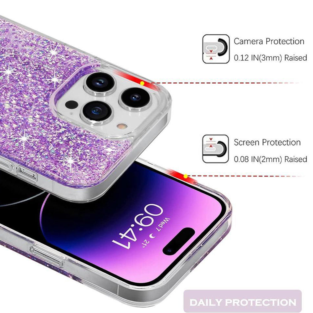 Case for Xiaomi Redmi Note 13 Pro 4G / Poco M6 Pro 4G, Techsuit, Sparkly Glitter, Magenta