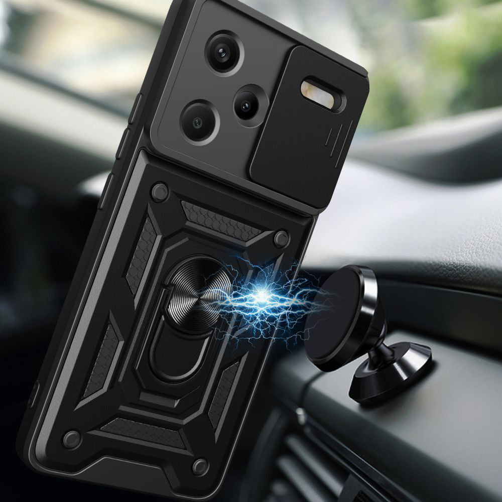 Case for Xiaomi Redmi Note 13 Pro+, Techsuit, CamShield, Black