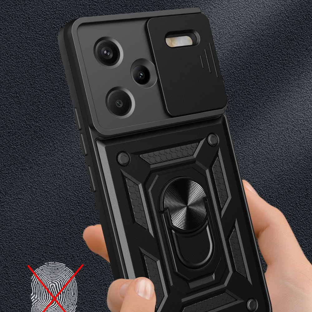 Case for Xiaomi Redmi Note 13 Pro+, Techsuit, CamShield, Black