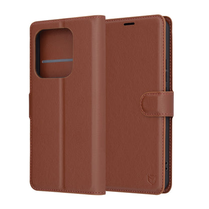 Case for Xiaomi Redmi Note 14 4G (Regional), Techsuit, Leather Folio, Brown