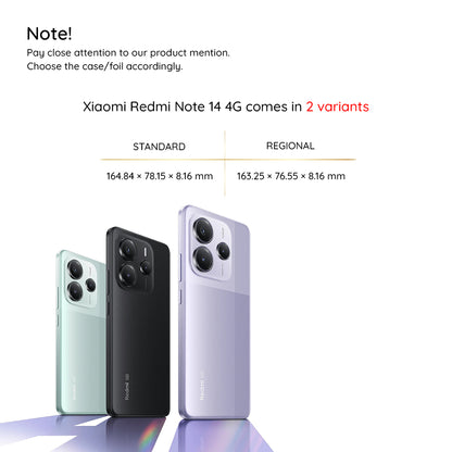 Case for Xiaomi Redmi Note 14 4G (Regional), Techsuit, SoftFlex, Black